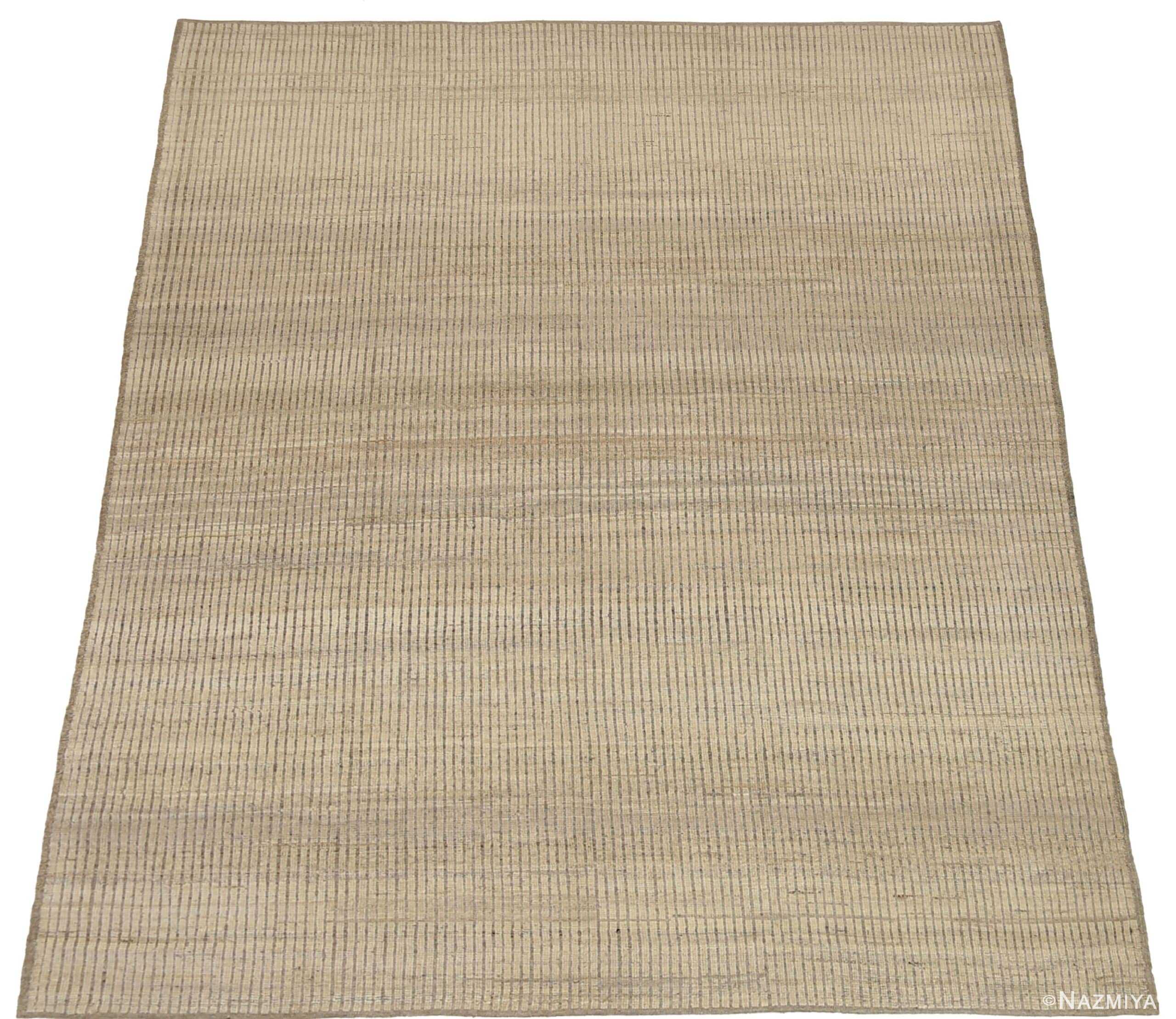 Whole View Of Artichoke Color Textured Modern Distressed Rug 60827 by Nazmiyal Antique Rugs