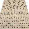 Whole View Of Beige Brown Square Modern Moroccan Rug 60783 by Nazmiyal Antique Rugs