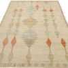 Whole View Of Cream Orange Color Geometric Modern Moroccan Rug 60778 by Nazmiyal Antique Rugs