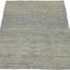 Whole View Of Grey Blue Textured Modern Distressed Rug 60828 by Nazmiyal Antique Rugs