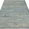 Whole View Of Sky Blue Beige Color Modern Distressed Rug 60801 by Nazmiyal Antique Rugs