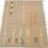 Whole View Of Taupe Orange Geometric Modern Distressed Rug 60816 by Nazmiyal Antique Rugs