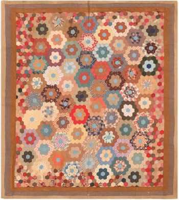 Antique American Quilt Patchwork 71024 by Nazmiyal Antique Rugs