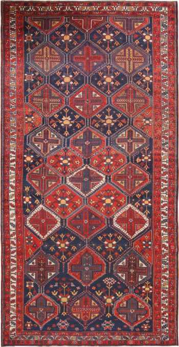 Antique Persian Bakhtiari Area Rug 70754 by Nazmiyal Antique Rugs