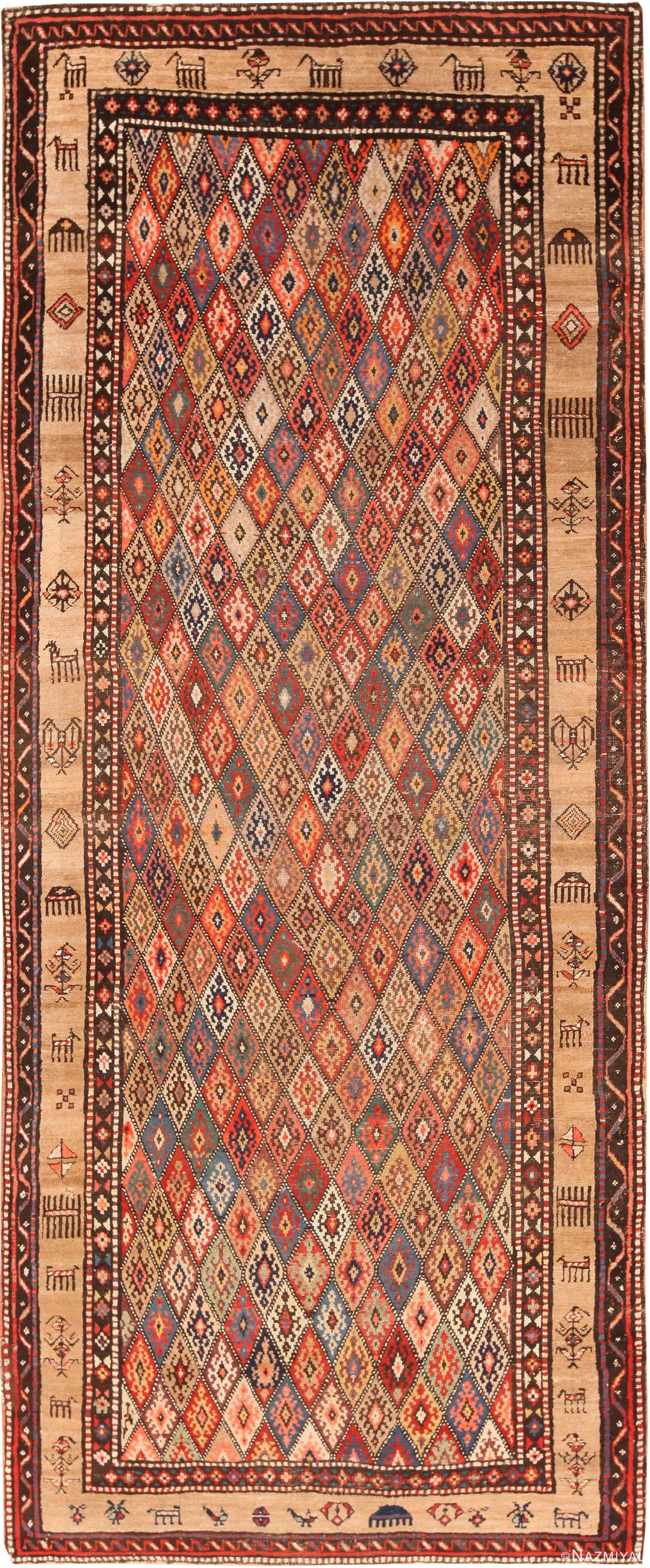 Antique Persian Bakshaish Area Rug 70953 by Nazmiyal Antique Rugs