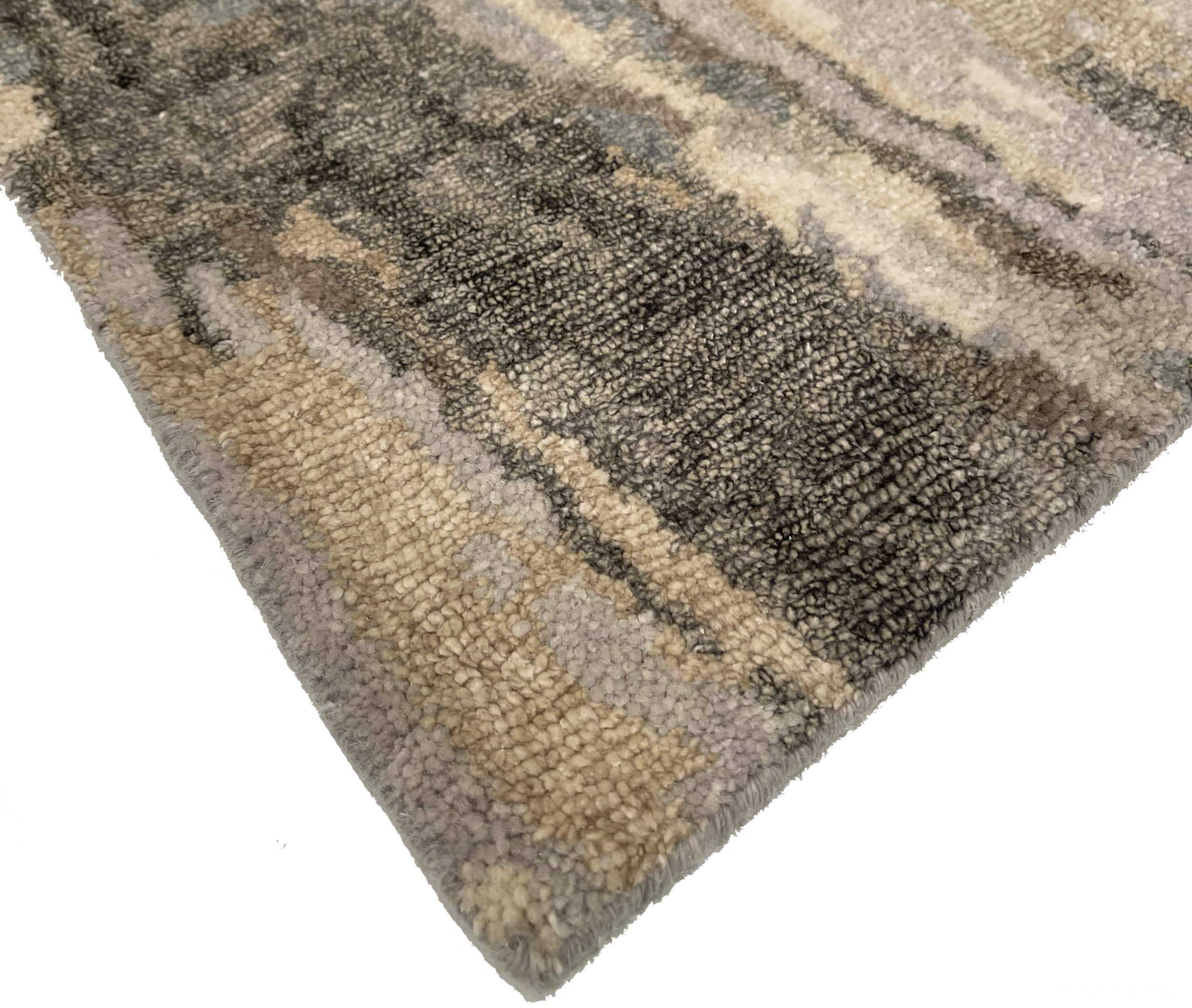 Corner Of Earthy Tones Modern Boutique Rug 60738 by Nazmiyal Antique Rugs