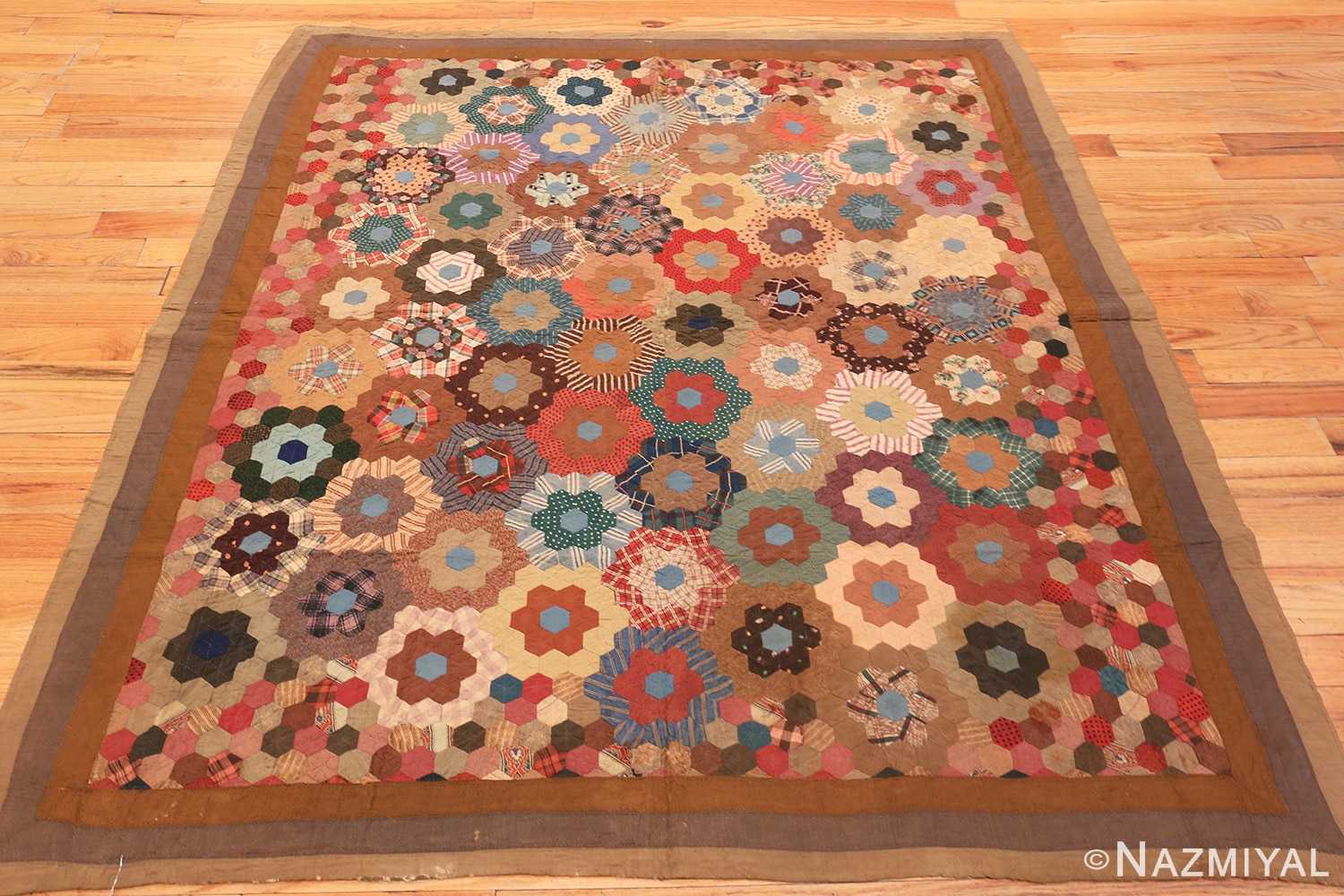 Whole View Of Antique American Quilt Patchwork 71024 by Nazmiyal Antique Rugs