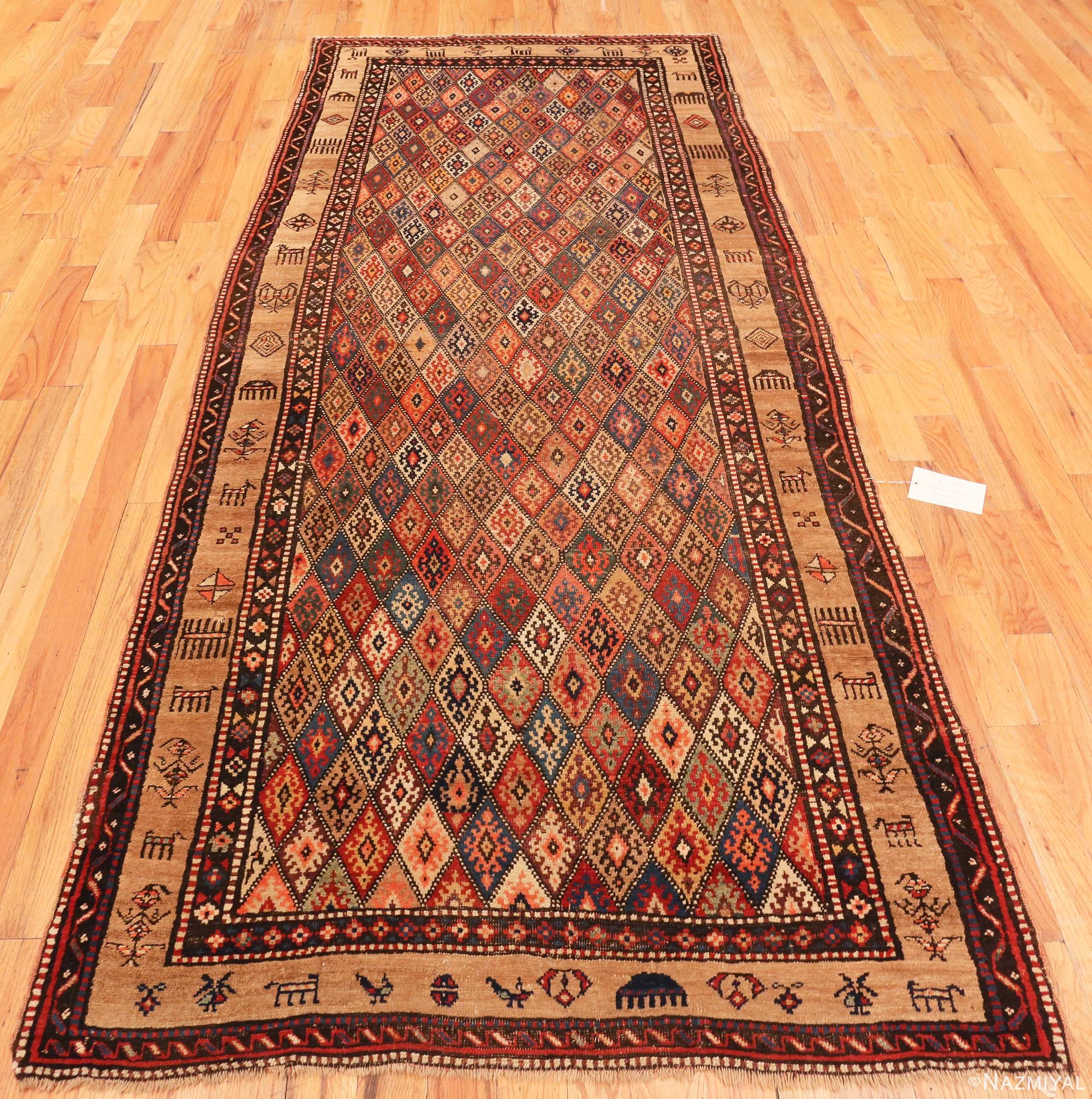 Whole View Of Antique Persian Bakshaish Area Rug 70953 by Nazmiyal Antique Rugs