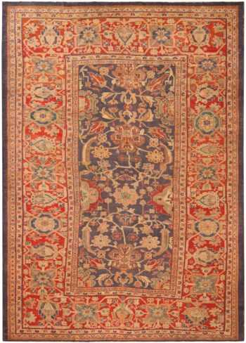 Purple Background Antique Persian Sultanabad Area Rug 71050 by Nazmiyal Antique Rugs