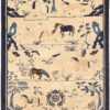 18th Century Antique Chinese Animal Rug 71026 by Nazmiyal Antique Rugs