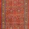 Antique Sickle Leaf Design Persian Sultanabad Area Rug 71099 by Nazmiyal Antique Rugs