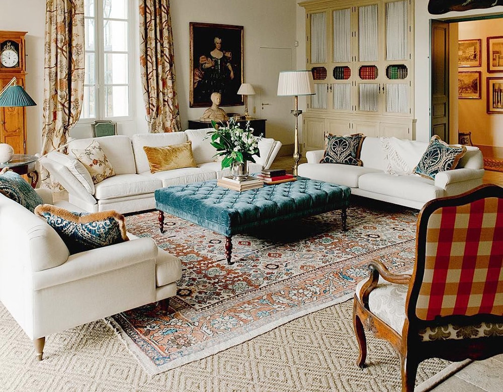 French Country Home Decor Style And Rugs, Country Style Living Room Rugs