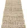 Whole View Of Beige Brown Textured Modern Distressed Runner Rug 60890 by Nazmiyal Antique Rugs