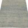 Whole View Of Blue Beige Textured Modern Distressed 60887 by Nazmiyal Antique Rugs