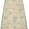 Whole View Of Ivory Floral Modern Oushak Runner Rug 60872 by Nazmiyal Antique Rugs