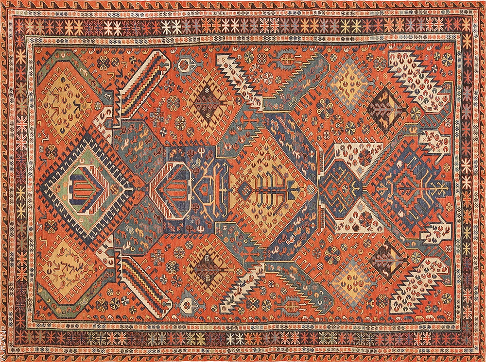 Flat Weave Antique Caucasian Soumak Rug by Nazmiyal Antique Rugs