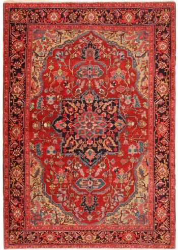 Marvelous Antique Persian Heriz Rug 71141 by Nazmiyal Antique Rugs
