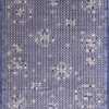 Shiny Blue Silk And Wool Modern Swedish Style Geometric Rug 60903 by Nazmiyal Antique Rugs