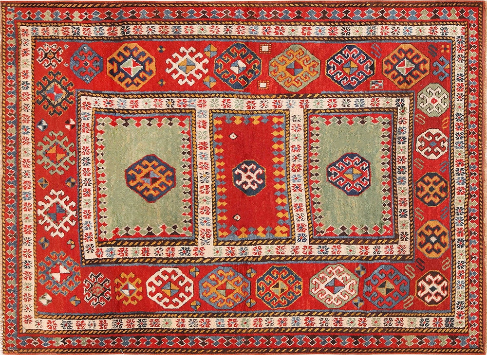 Tribal Antique Caucasian Borchalou Kazak Rug by Nazmiyal Antique Rugs