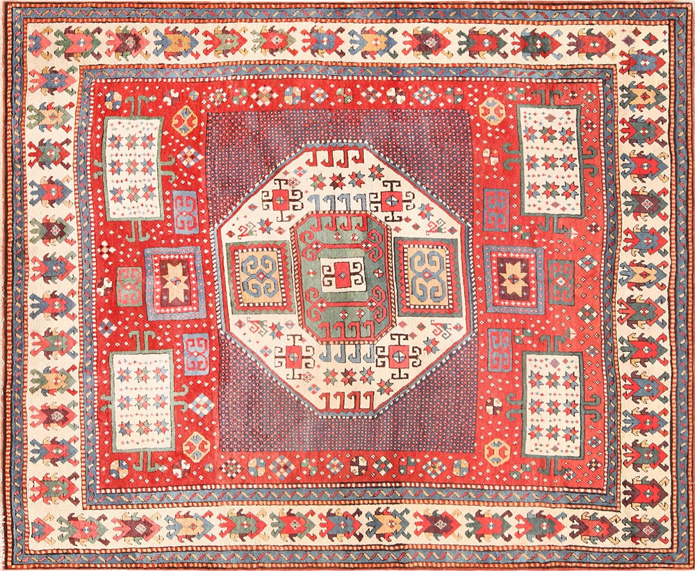 Tribal Antique Caucasian Karachopf Rug by Nazmiyal Antique Rugs