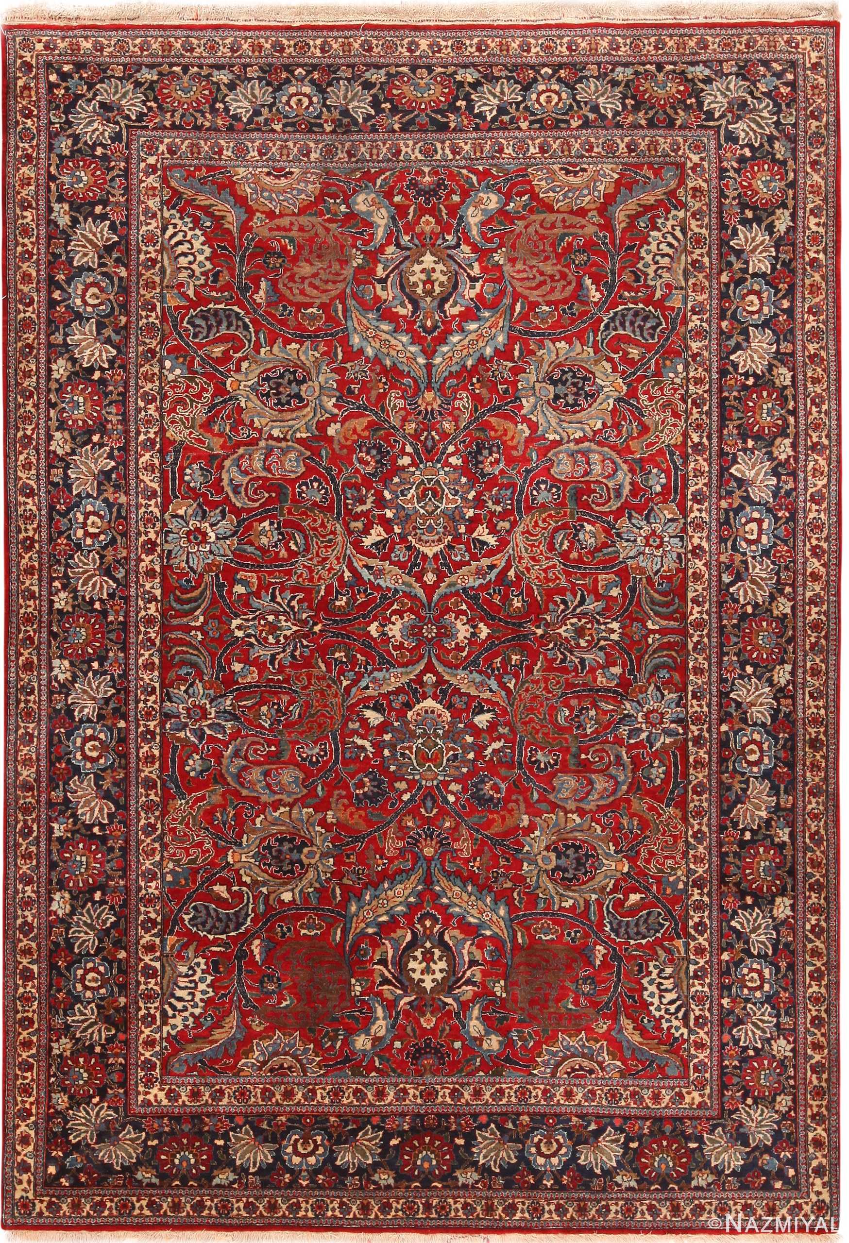 Splendid Antique Persian Isfahan Rug 71120 by Nazmiyal Antique Rugs