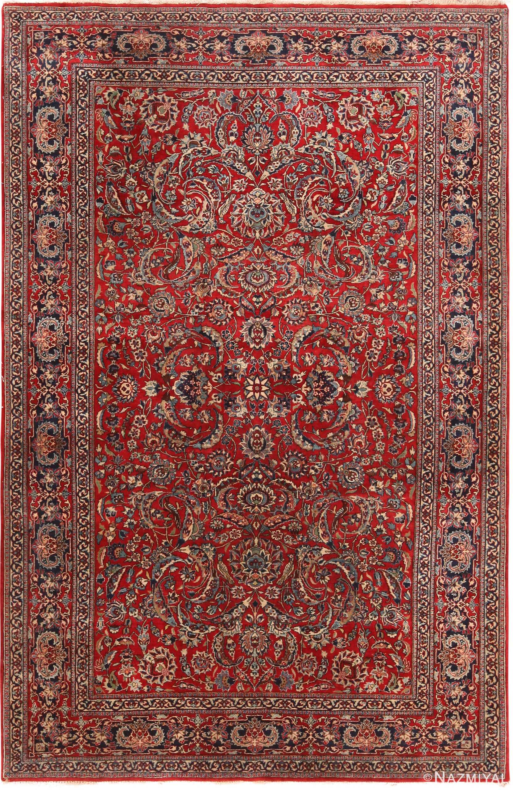 Striking Antique Persian Isfahan Rug 71119 by Nazmiyal Antique Rugs