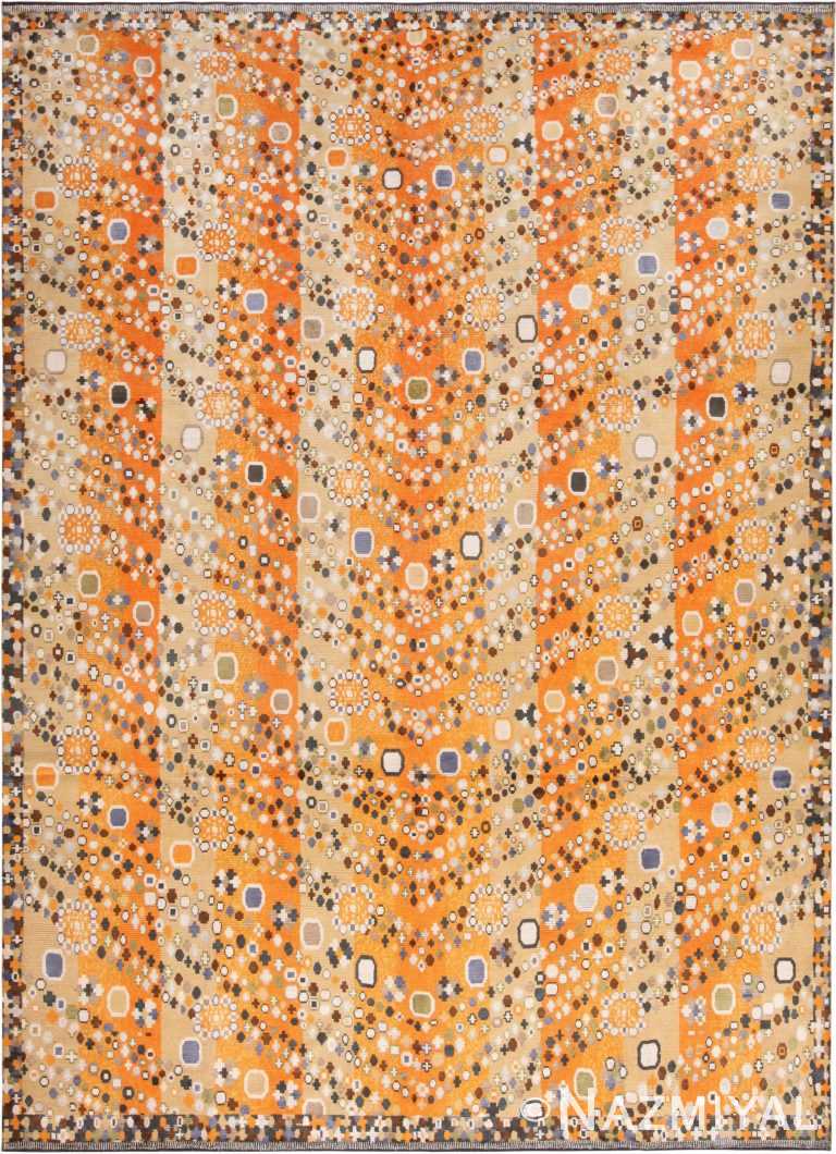 Sunny Happy Swedish Inspired Mid Century Design Modern Area Rug 60902 by Nazmiyal Antique Rugs