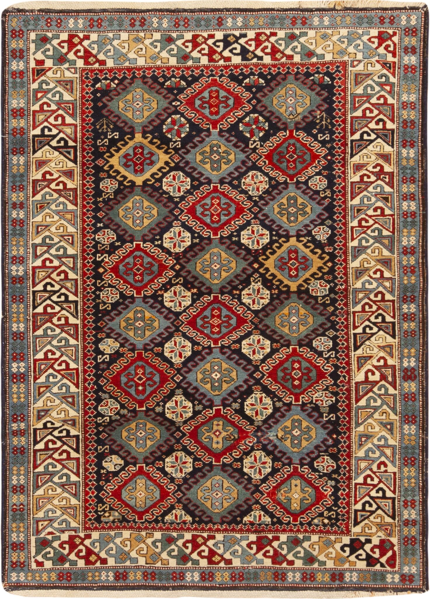 Tribal Antique Caucasian Kuba Rug 71281 Nazmiyal Antique Rugs