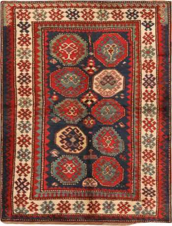 Striking Antique Caucasian Kazak Rug 71149 by Nazmiyal Antique Rugs