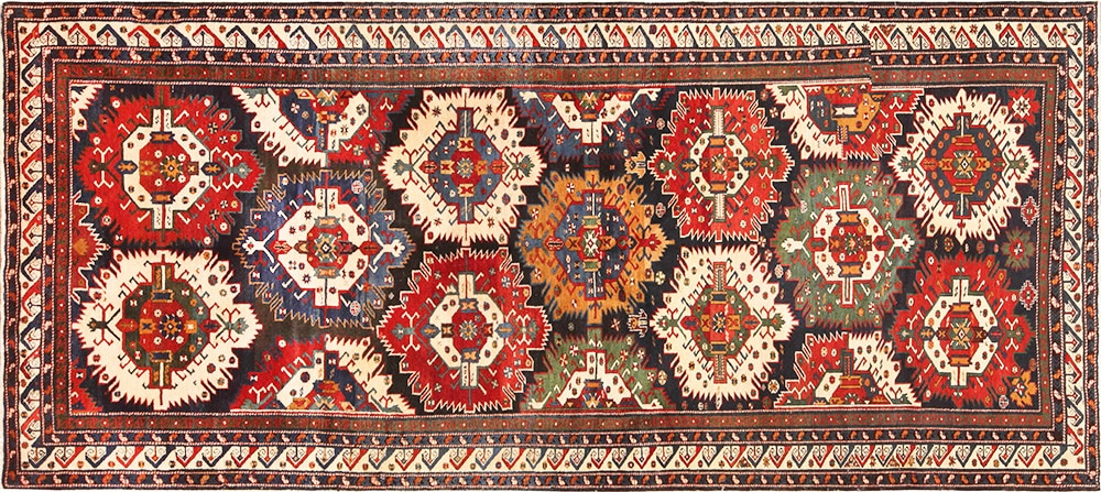 Tribal Antique Caucasian Seychour Rug by Nazmiyal Antique Rugs