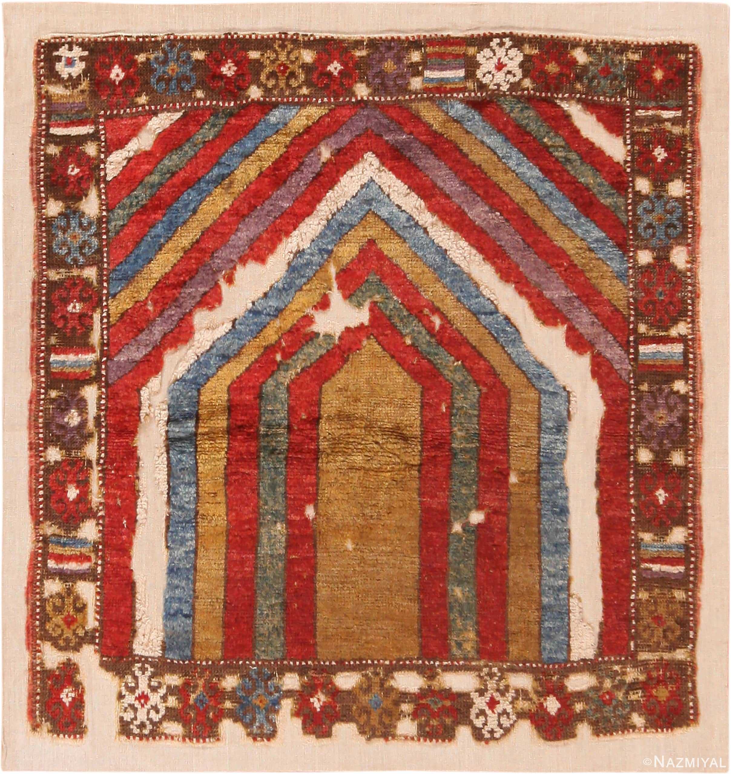 Antique Turkish Konya Prayer Rug 71261 by Nazmiyal Antique Rugs
