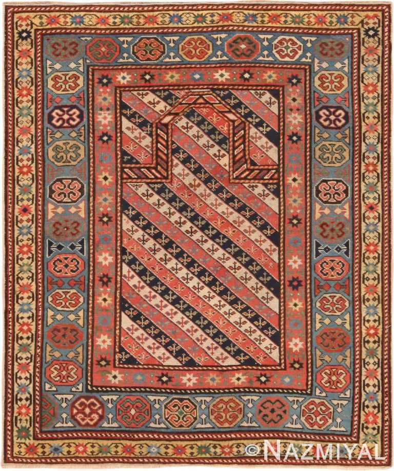 Eyecatching Antique Caucasian Kazak Rug 71283 by Nazmiyal Antique Rugs