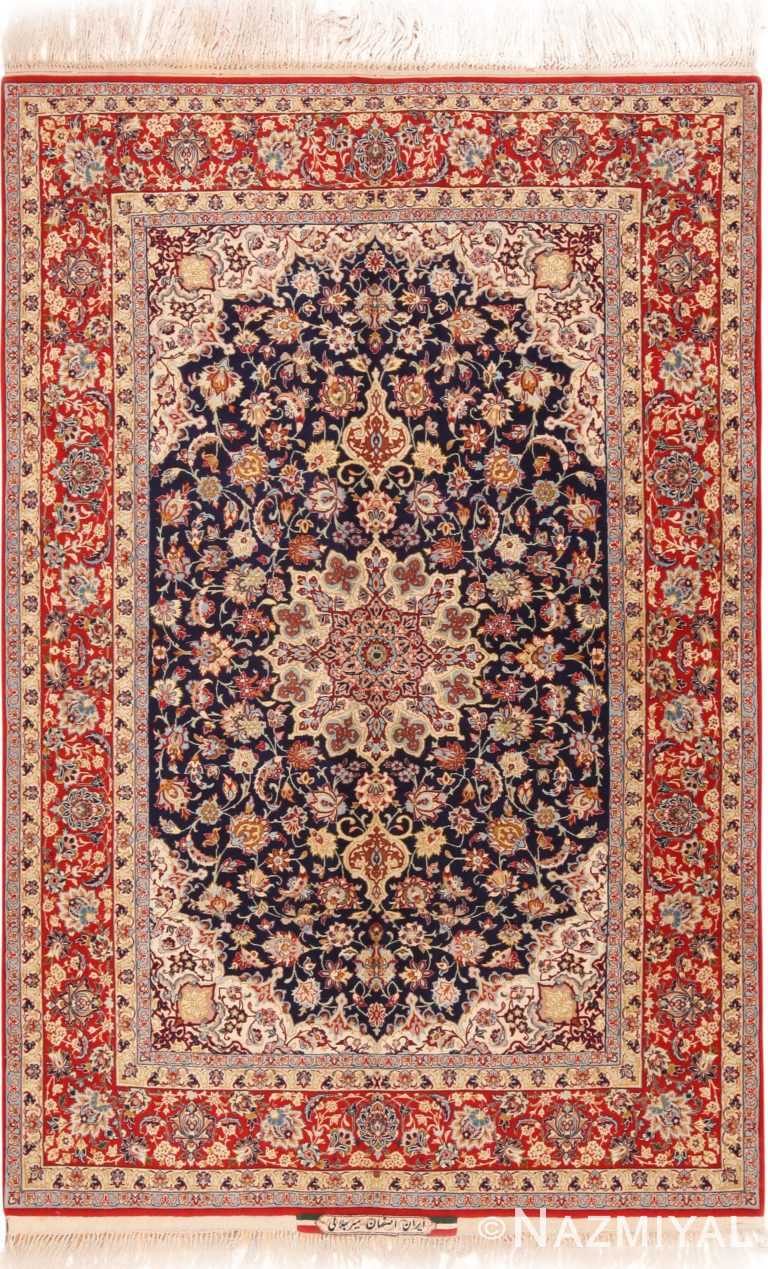 Impressive Vintage Persian Floral Isfahan Rug 71205 by Nazmiyal Antique Rugs