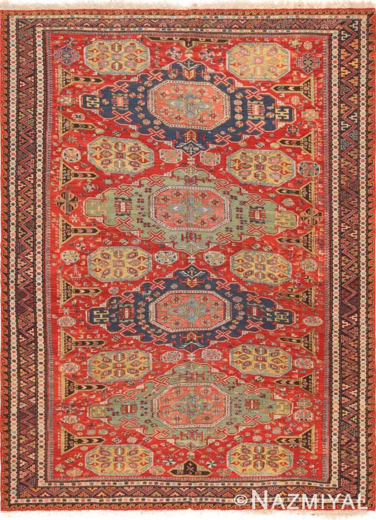 Magnificent Antique Caucasian Soumak Rug 71233 by Nazmiyal Antique Rugs