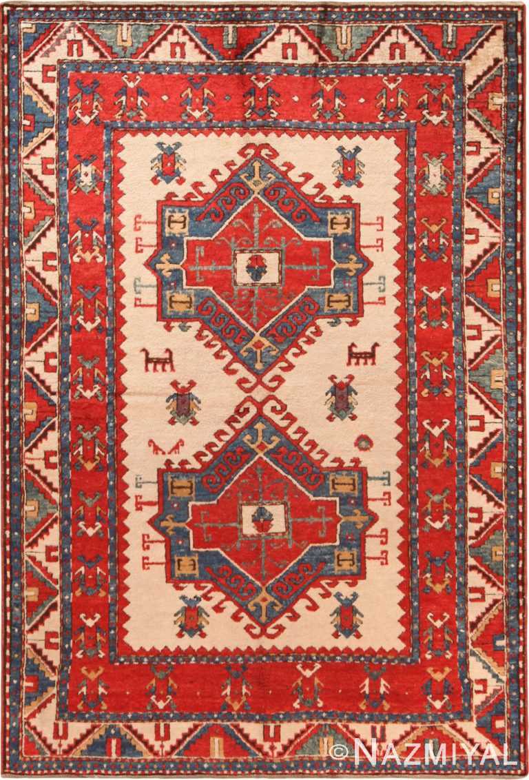 Spectacular Antique Caucasian Kazak Rug 71168 by Nazmiyal Antique Rugs