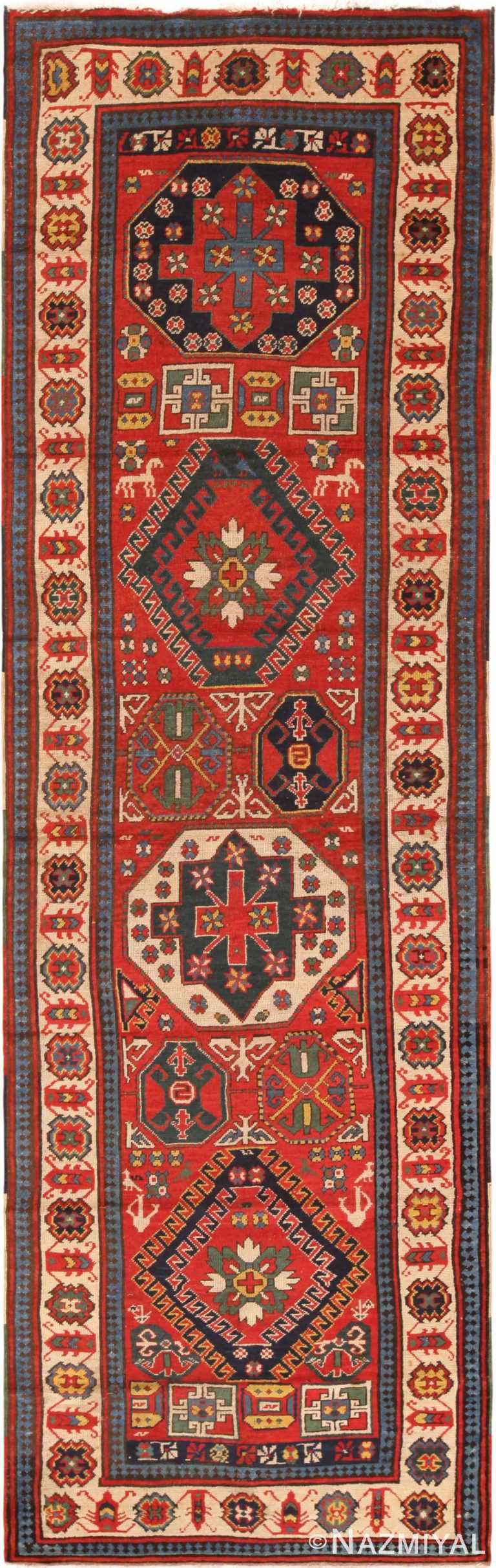 Splendid Antique Caucasian Kazak Rug 71158 by Nazmiyal Antique Rugs