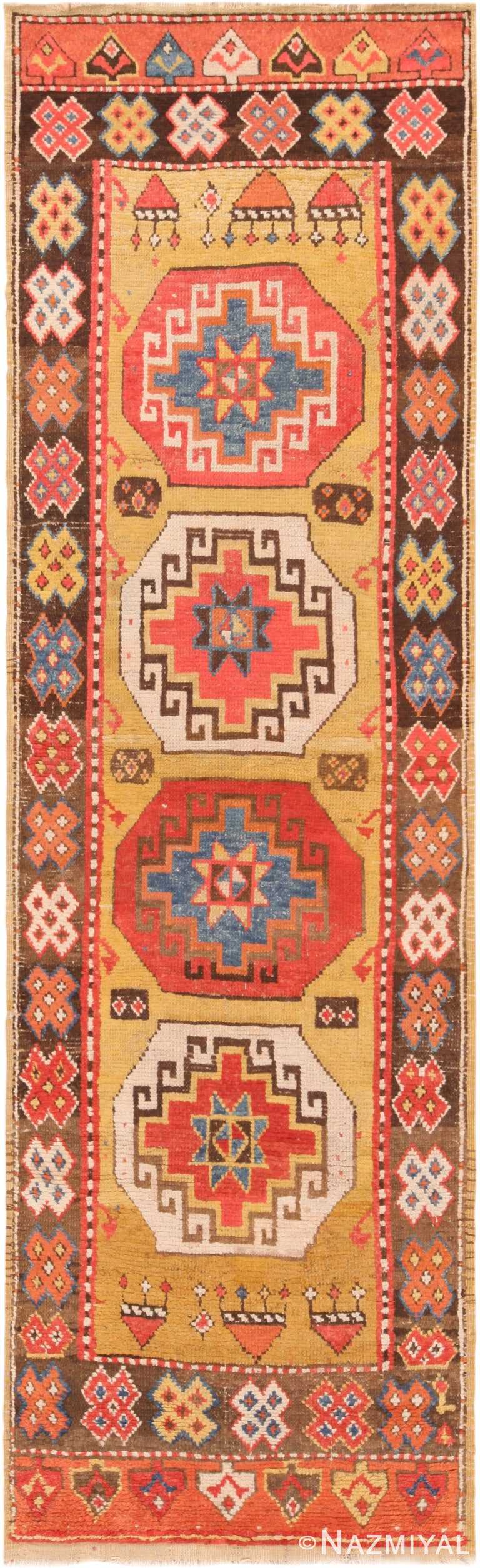 Superb Antique Turkish Konya Runner 71184 by Nazmiyal Antique Rugs