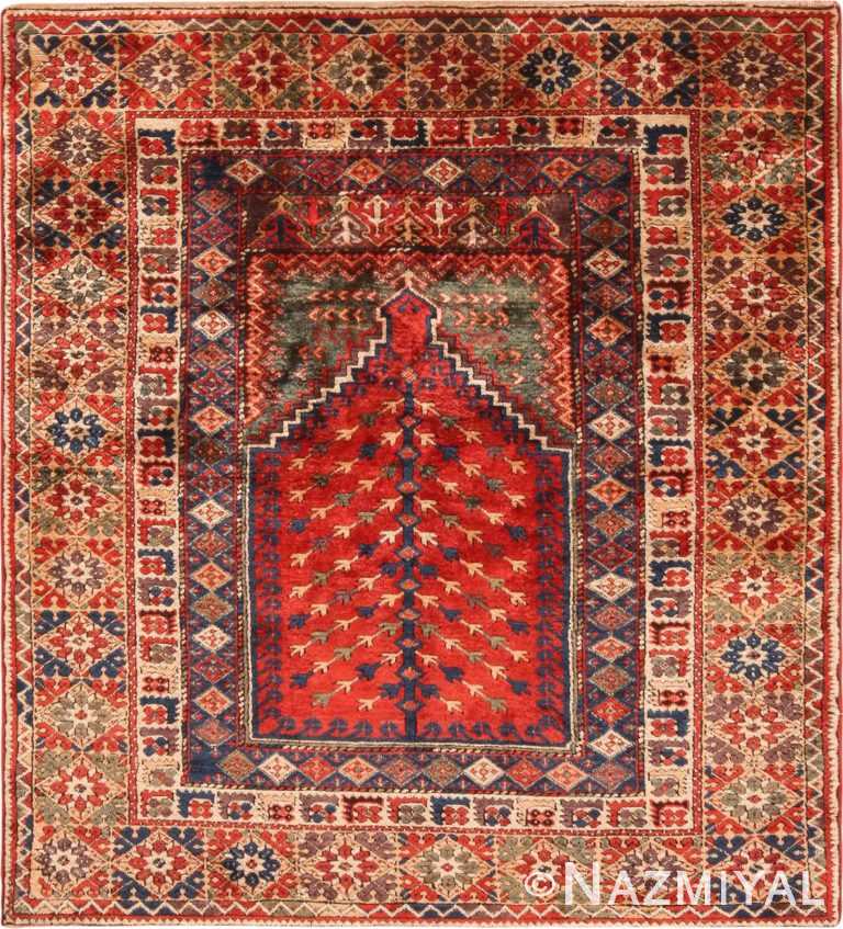 Antique Turkish Konya Prayer Rug 71244 by Nazmiyal Antique Rugs