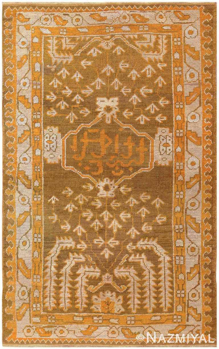 Antique Turkish Oushak Carpet 50038 by Nazmiyal Antique Rugs