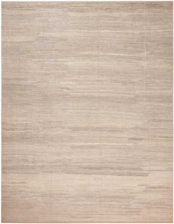 Cream Modern Distressed Area Rug 60955 by Nazmiyal Antique Rugs