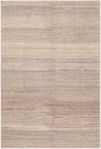 Decorative Soft Color Modern Distressed Area Rug 60951 by Nazmiyal Antique Rugs