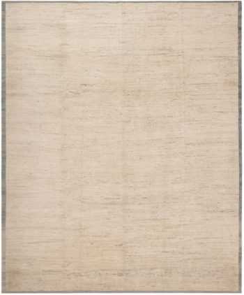 Room Size Cream Modern Distressed Rug 60939 by Nazmiyal Antique Rugs