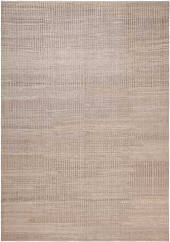 Taupe Color Modern Distressed Area Rug 60940 by Nazmiyal Antique Rugs