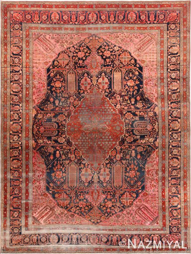 Antique Persian Mohtasham Kashan Rug 71111 by Nazmiyal Antique Rugs