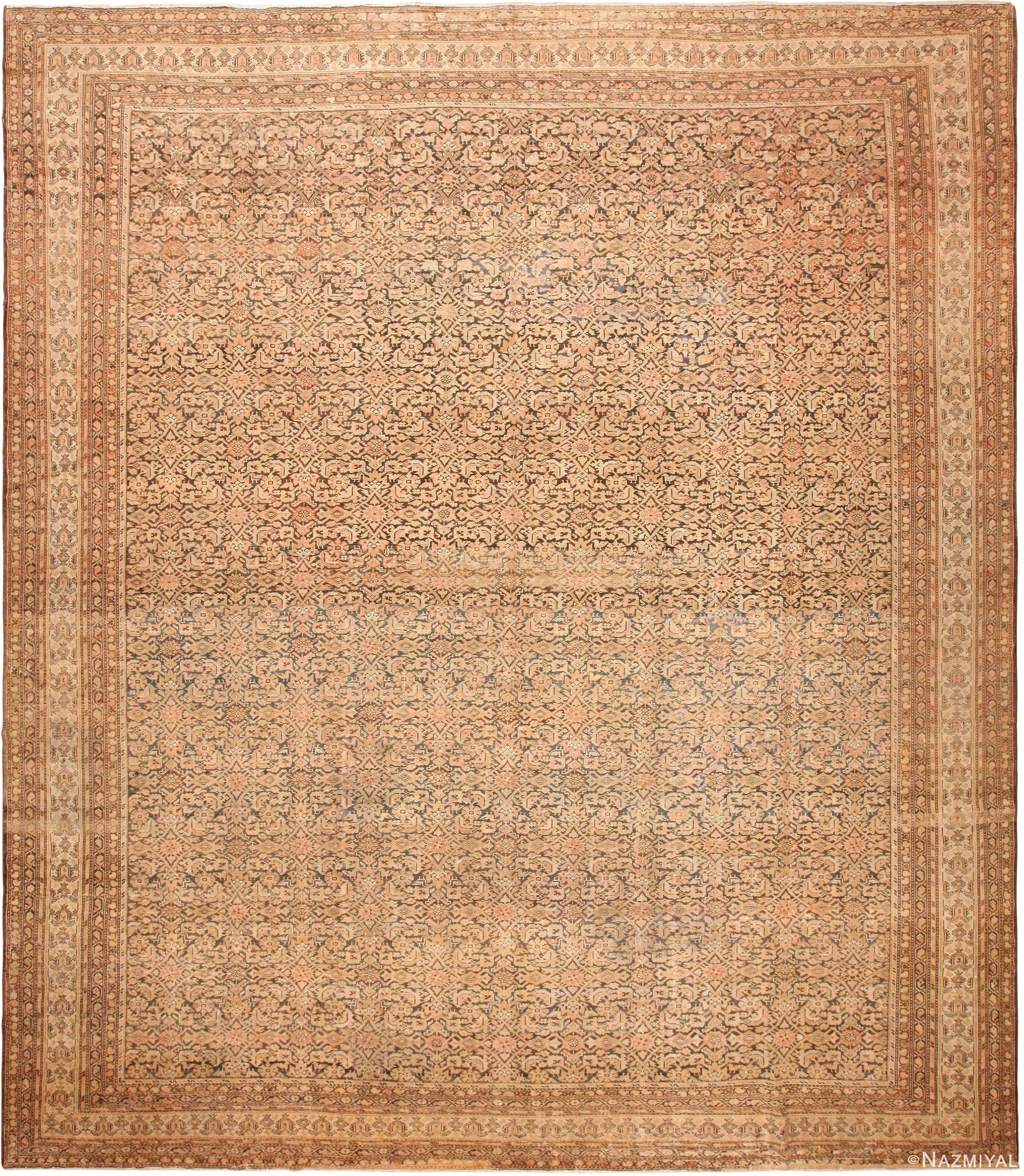 Large Geometric Antique Persian Malayer Rug 71338 by Nazmiyal Antique Rugs