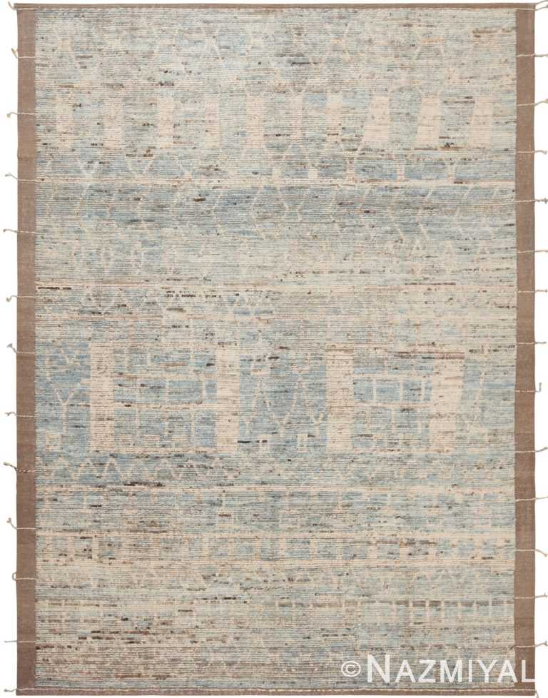 Moroccan Design Modern Distressed Area Rug 60946 by Nazmiyal Antique Rugs
