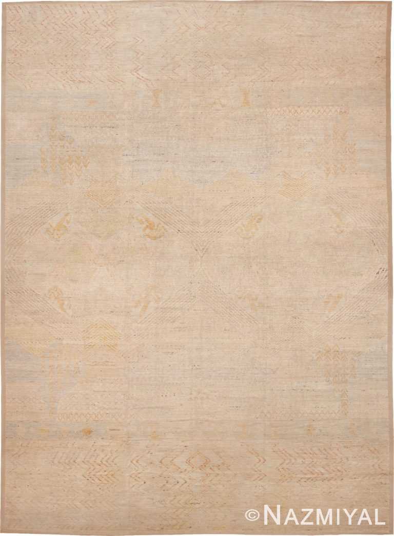 Oversized Decorative Contemporary Distressed Area Rug 60944 by Nazmiyal Antique Rugs