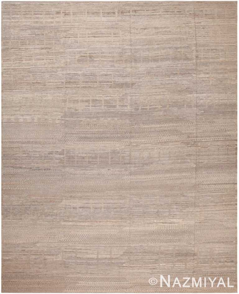 Taupe Contemporary Distressed Area Rug 60953 by Nazmiyal Antique Rugs