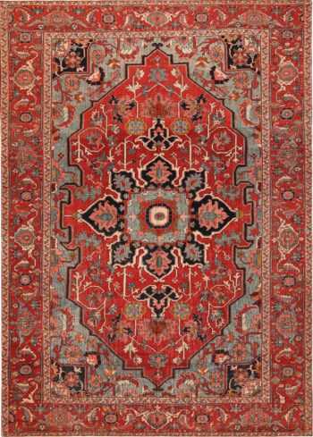Antique Persian Serapi Rug 71384 by Nazmiyal Antique Rugs