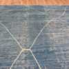 Detail Of Blue Modern Distressed Area Rug 60942 by Nazmiyal Antique Rugs
